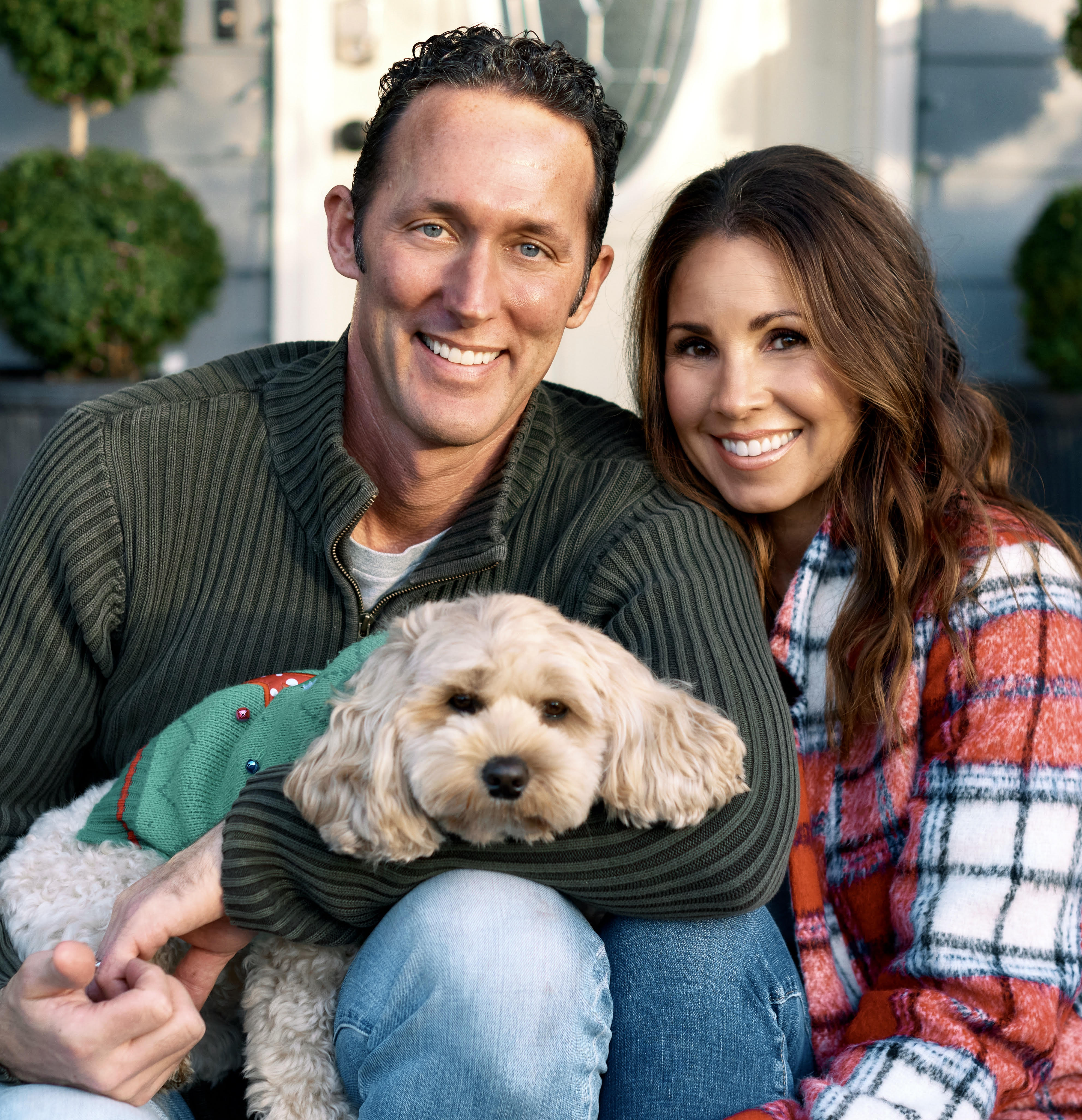 Luke and Bev Currier with their dog Happy